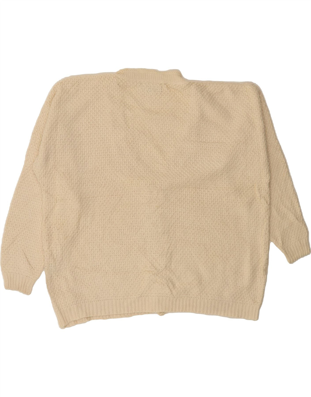 EDDIE BAUER Womens Cardigan Sweater UK 16 Large Beige Cotton Vintage Eddie Bauer and Second-Hand Eddie Bauer from Messina Hembry 