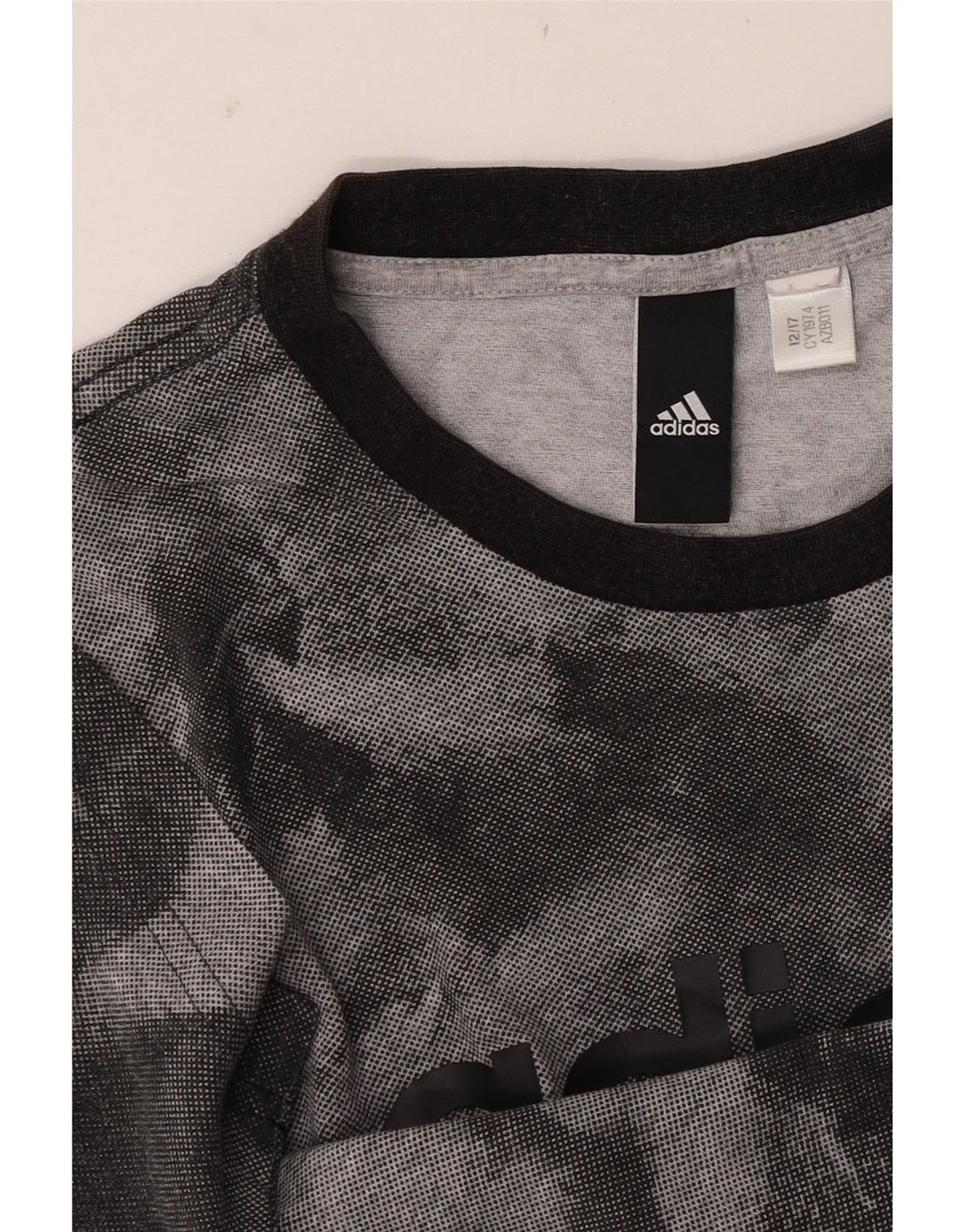 ADIDAS grafisk t-shirt til mænd, lille grå slipsfarve