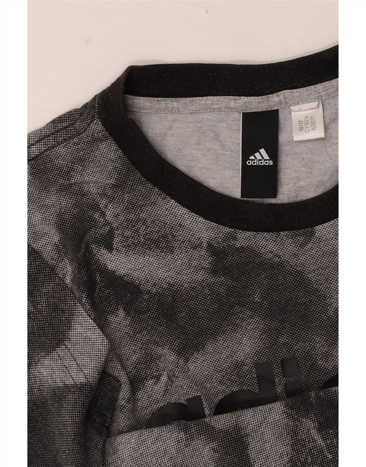 ADIDAS grafisk t-shirt til mænd, lille grå slipsfarve