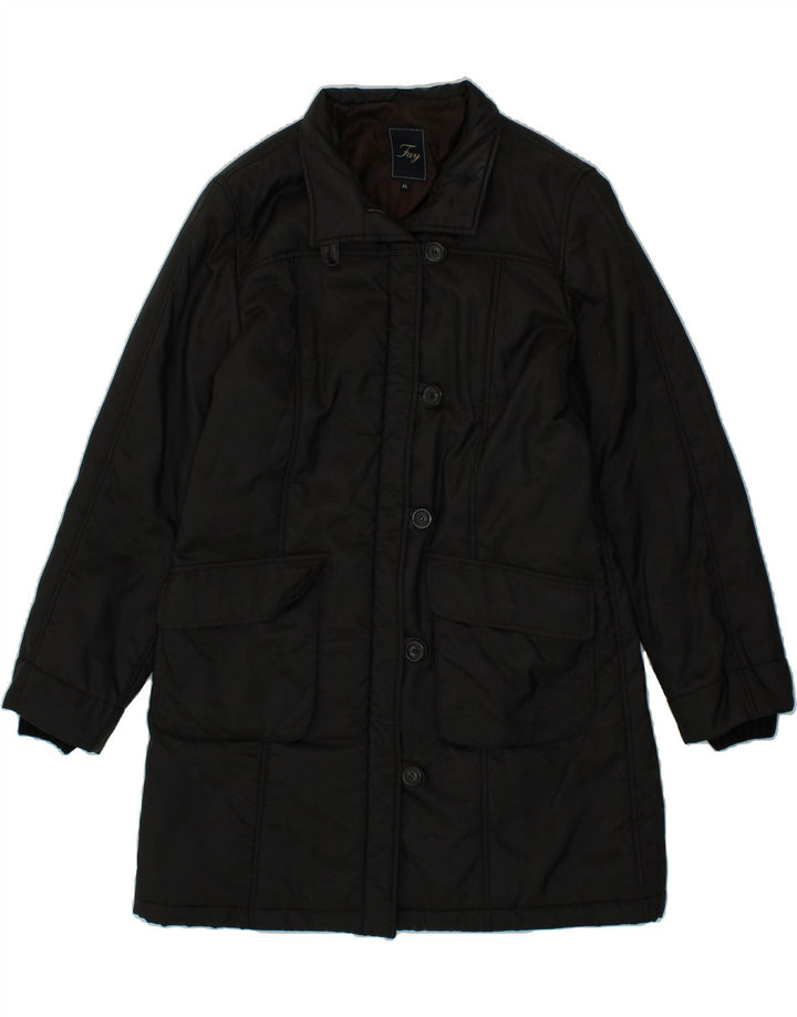 FAY Womens Overcoat UK 18 XL Black Vintage Fay and Second-Hand Fay from Messina Hembry 