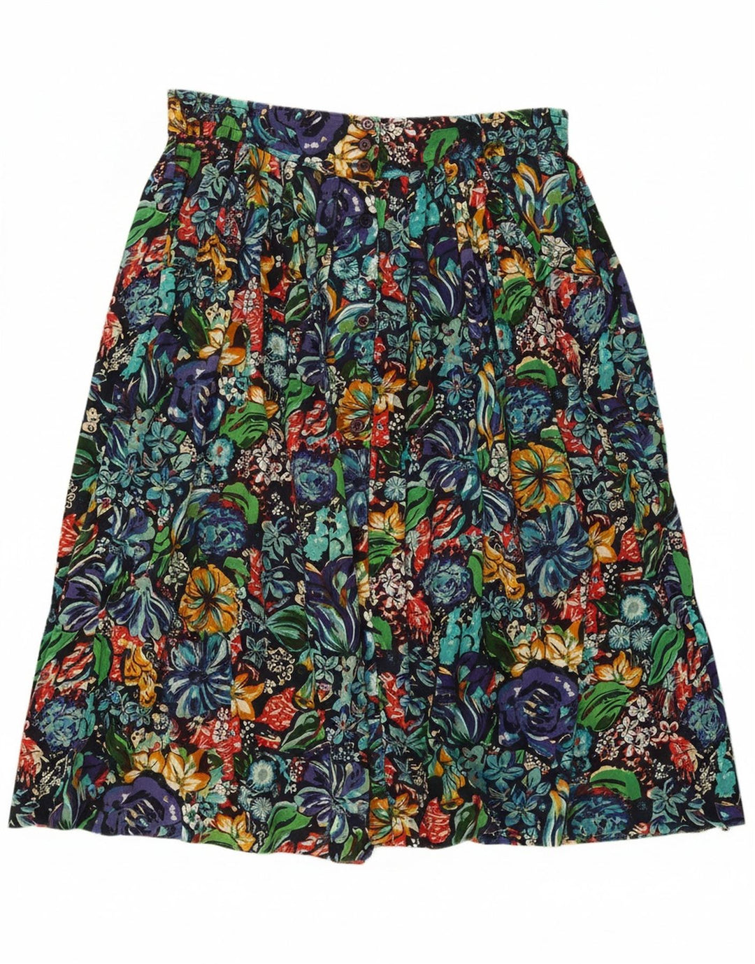 VINTAGE Womens Pleated Skirt Medium W32  Multicoloured Floral