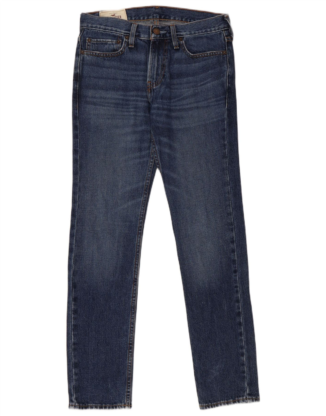 HOLLISTER Dame Slim Jeans W28 L30 Blå Bomuld
