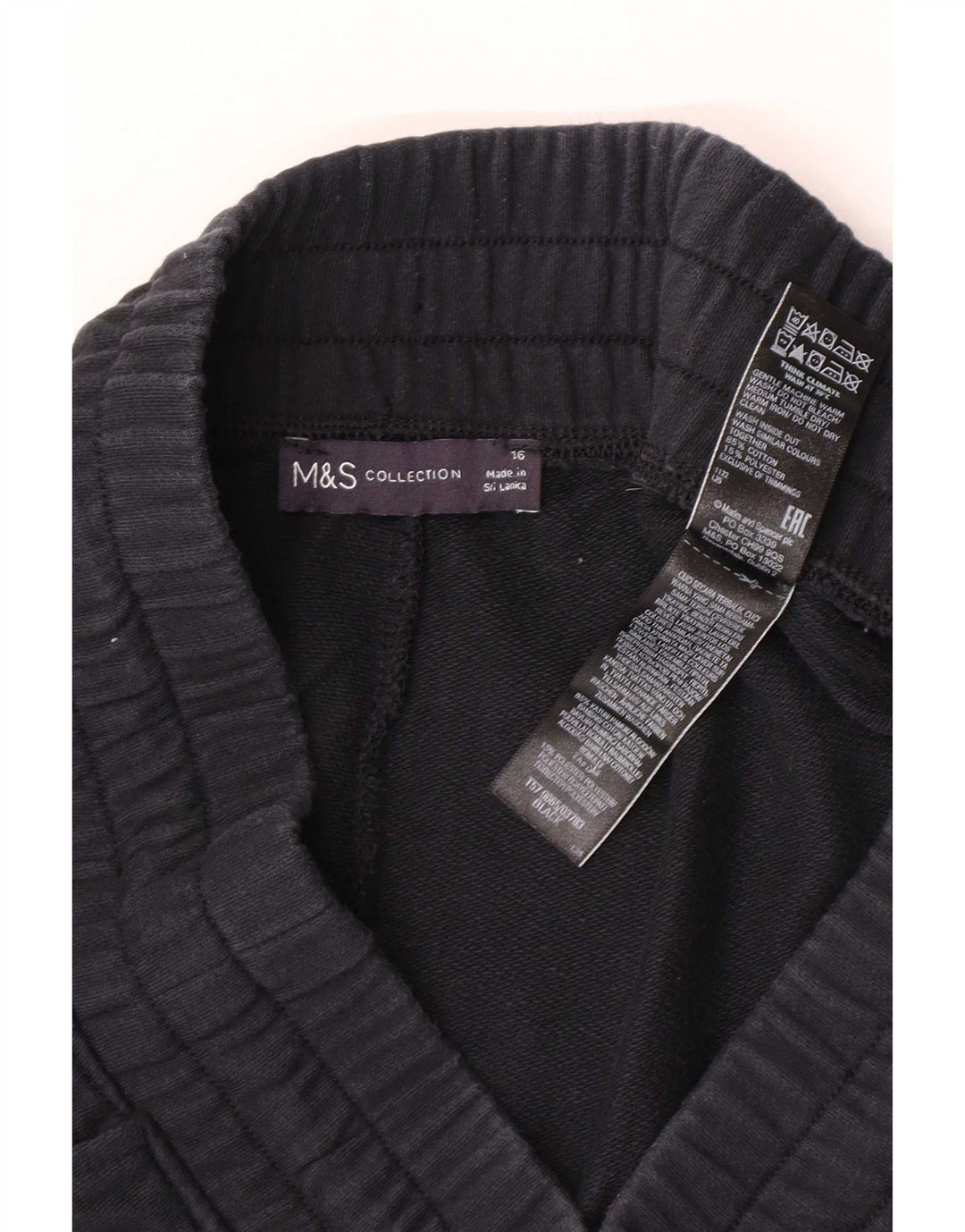 Marks & Spencer Sportsshorts til kvinder UK 16 Large Black Bomuld