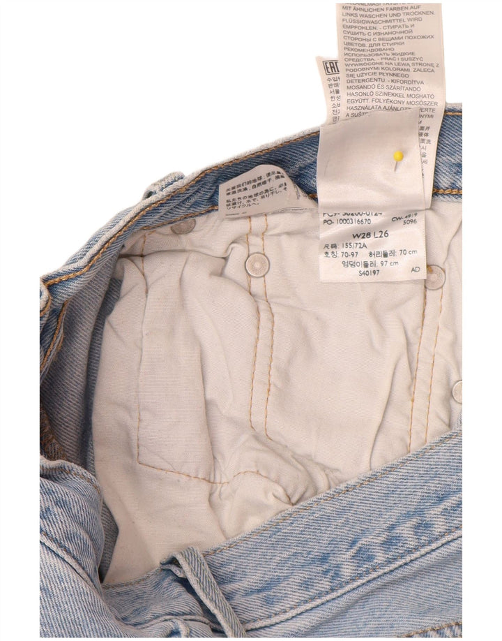 LEVI'S Herre 501 Straight Jeans W28 L26 Blå Bomuld