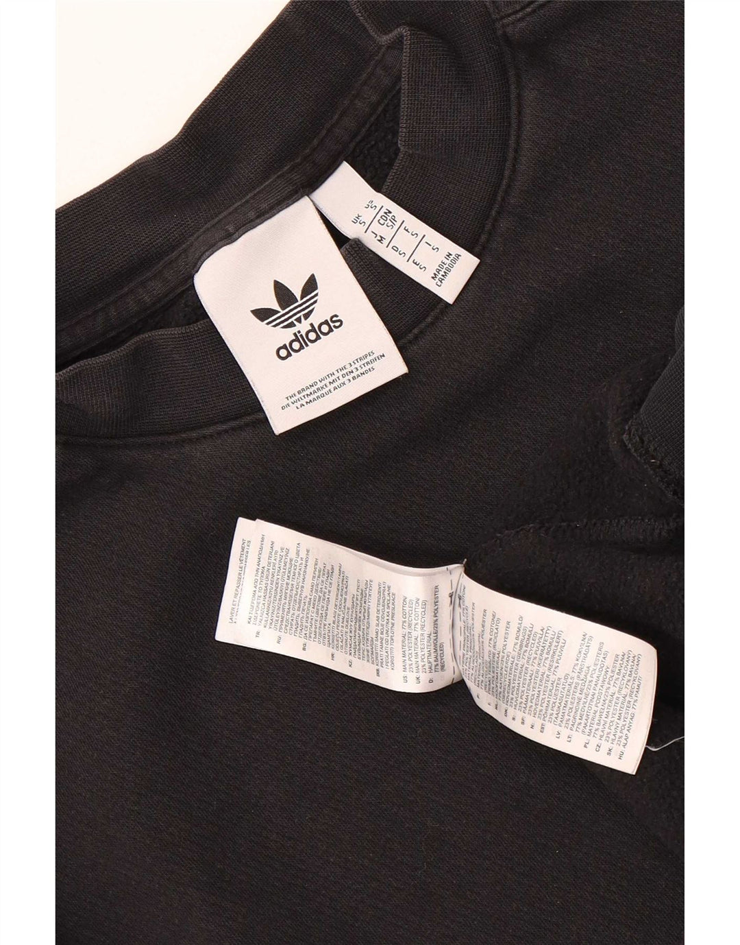 Adidas grafisk sweatshirt til mænd, lille sort bomuld