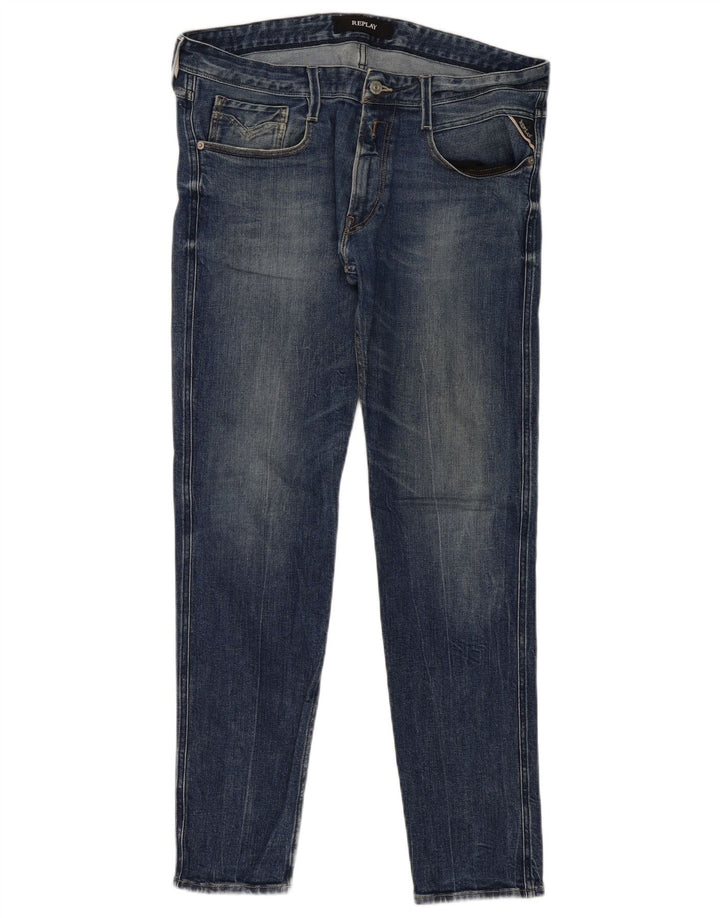 Replay Skinny Jeans til mænd W36 L31 Blå