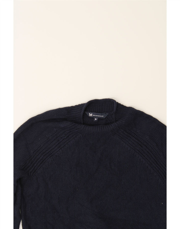 CREW CLOTHING Womens Turtle Neck Jumper Sweater US 8 Medium Navy Blue Vintage Crew Clothing and Second-Hand Crew Clothing from Messina Hembry 
