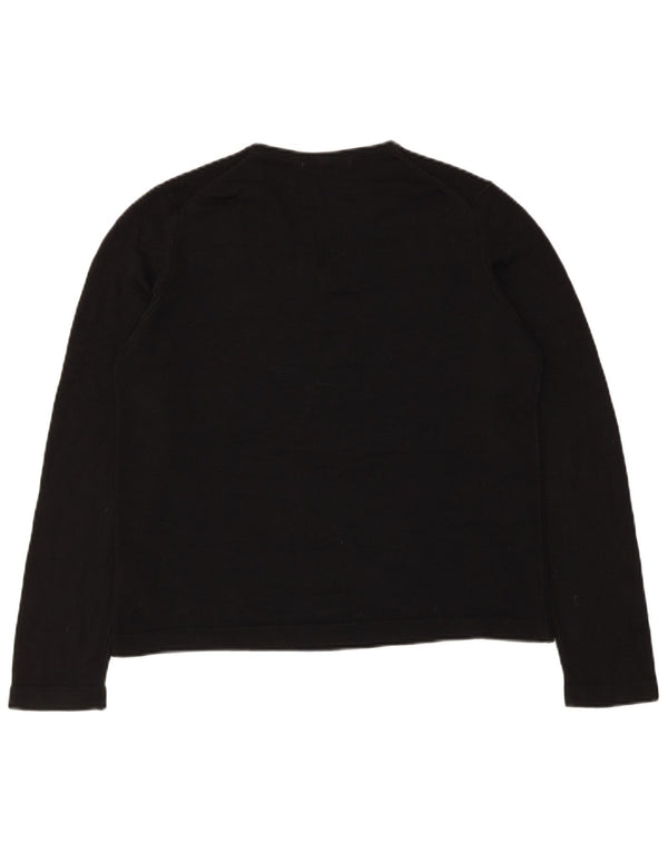 Marks & Spencer Dame Crop Top Langærmet UK 14 Medium Sort Akryl