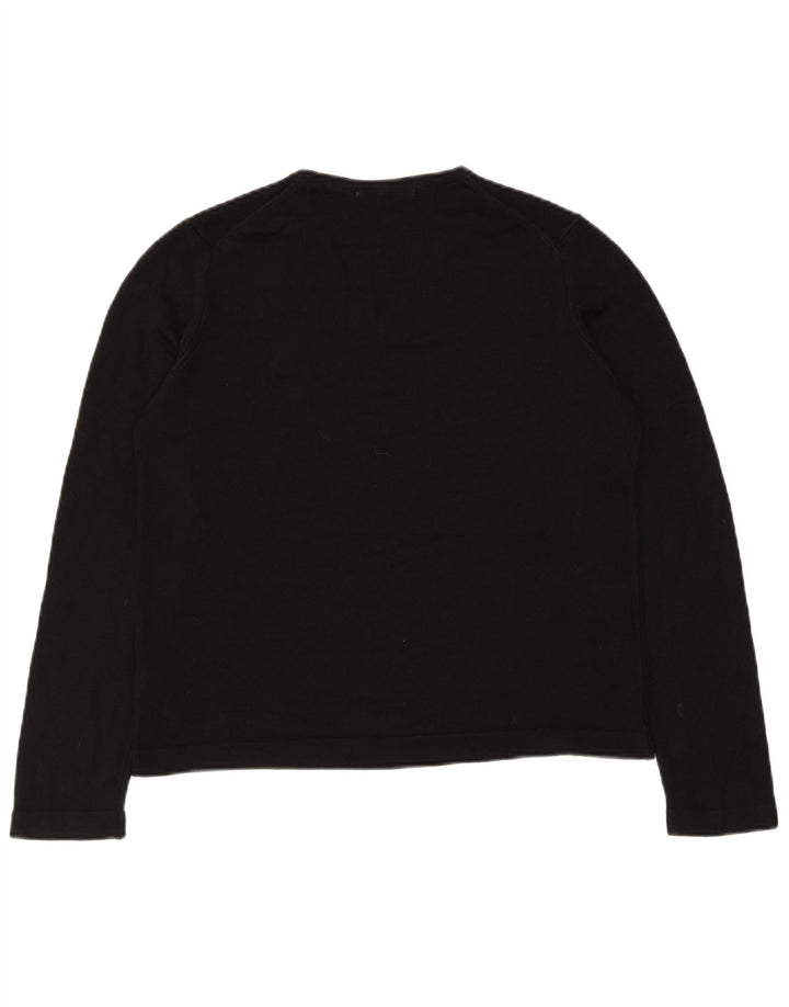 Marks & Spencer Dame Crop Top Langærmet UK 14 Medium Sort Akryl