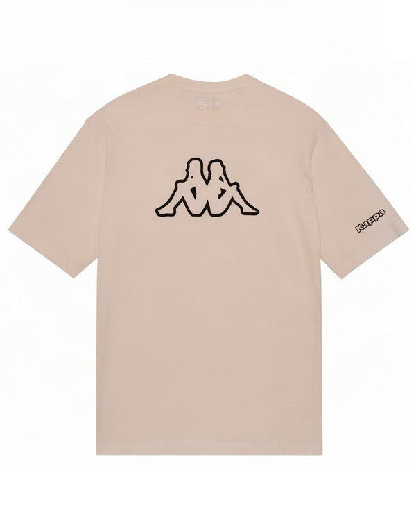 Kappa Herre Grafisk T-Shirt Top 2XL Hvid Bomuld