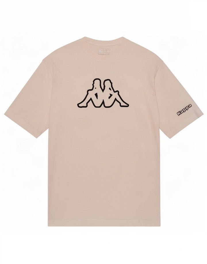 Kappa Herre Grafisk T-Shirt Top 2XL Hvid Bomuld