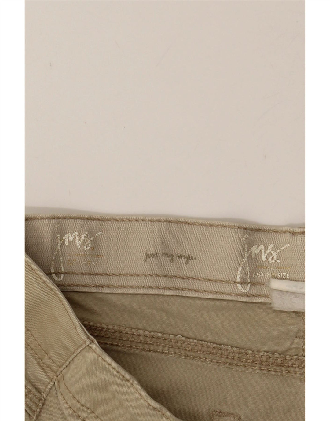 VINTAGE Womens Straight Capri Trousers W34 L20 Beige Vintage Vintage and Second-Hand Vintage from Messina Hembry 