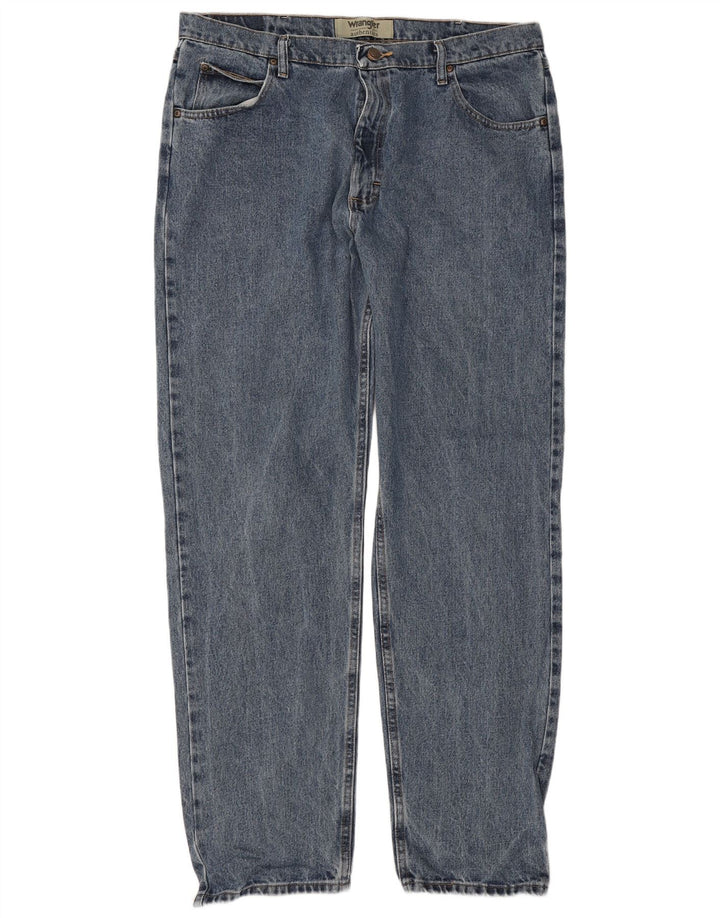 Wrangler Straight Jeans til mænd W38 L34 blå bomuld