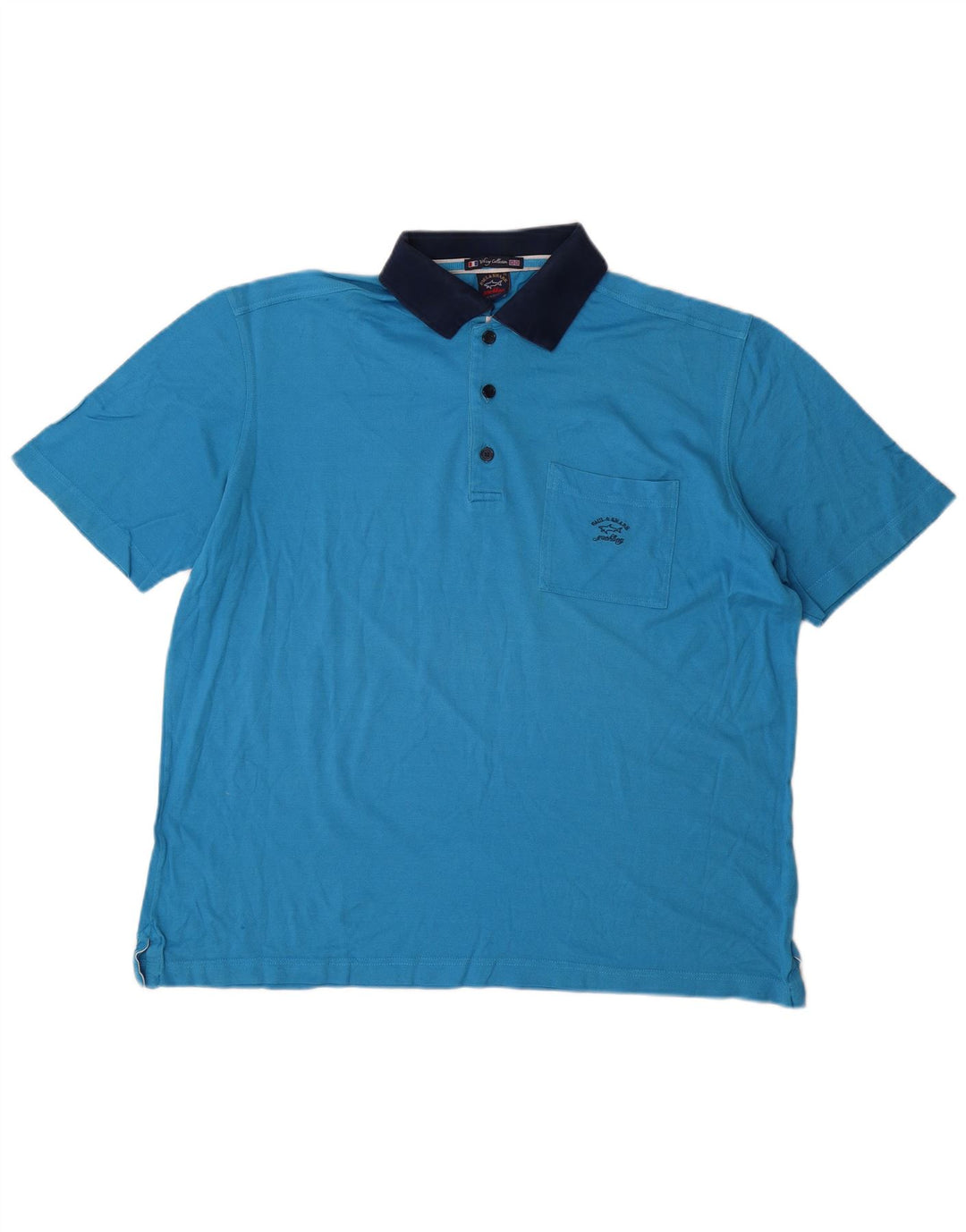 PAUL & SHARK Mens Polo Shirt XL Blue Colourblock