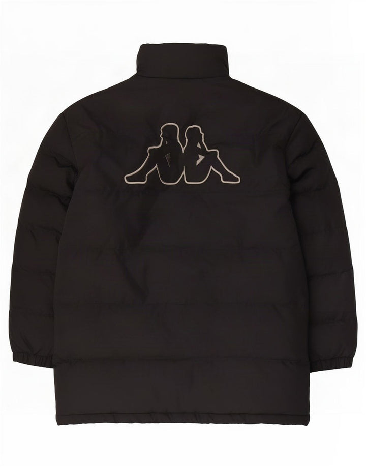 Kappa drenge grafisk polstret jakke 13-14 år 2XL sort polyester