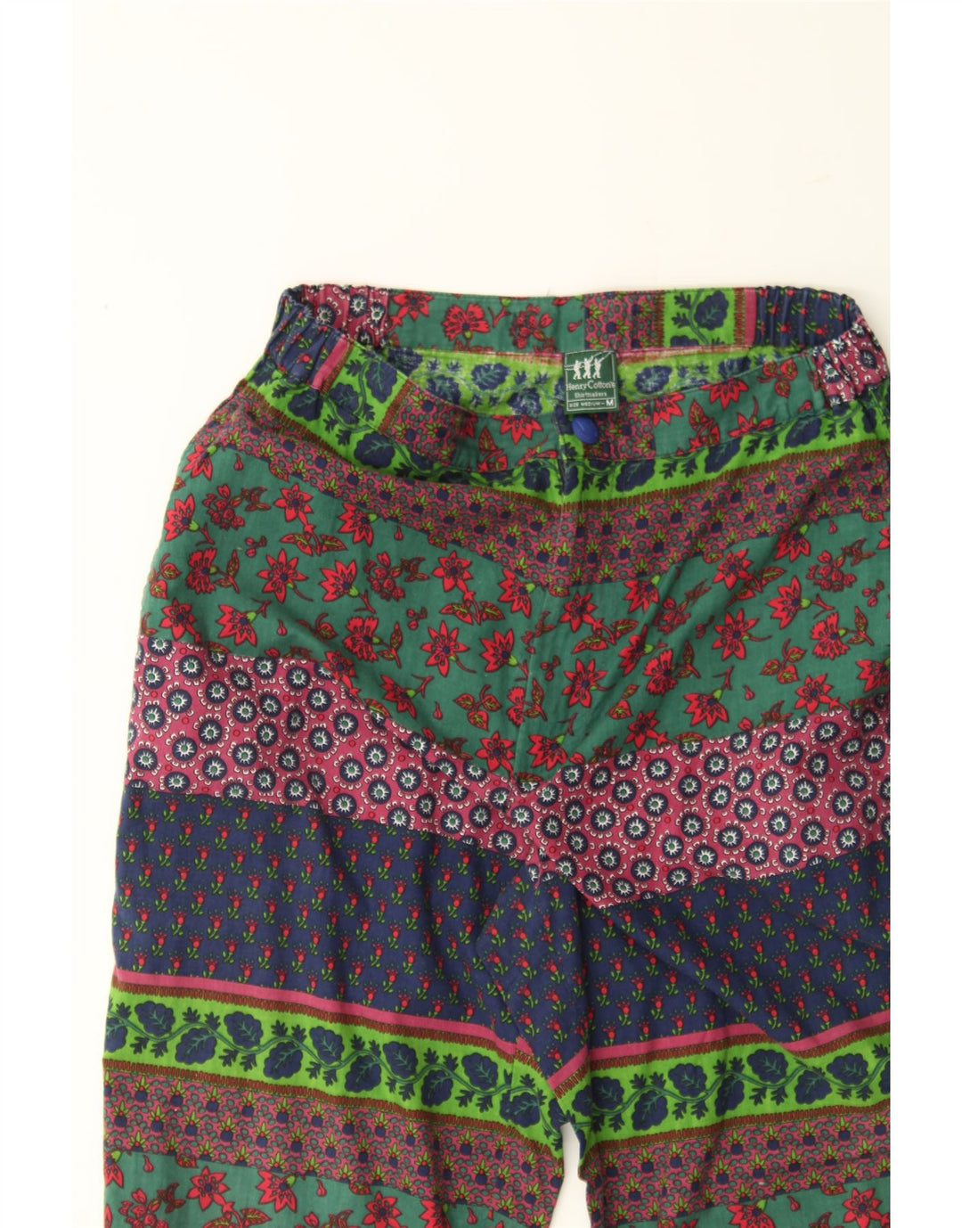 HENRY COTTONS Womens Casual Trousers Medium W28 L27 Multicoloured Floral Vintage Henry Cottons and Second-Hand Henry Cottons from Messina Hembry 