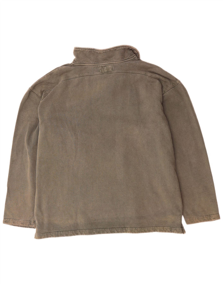 WEIRD FISH Sweatshirt med lynlås til mænd XL Grå bomuld