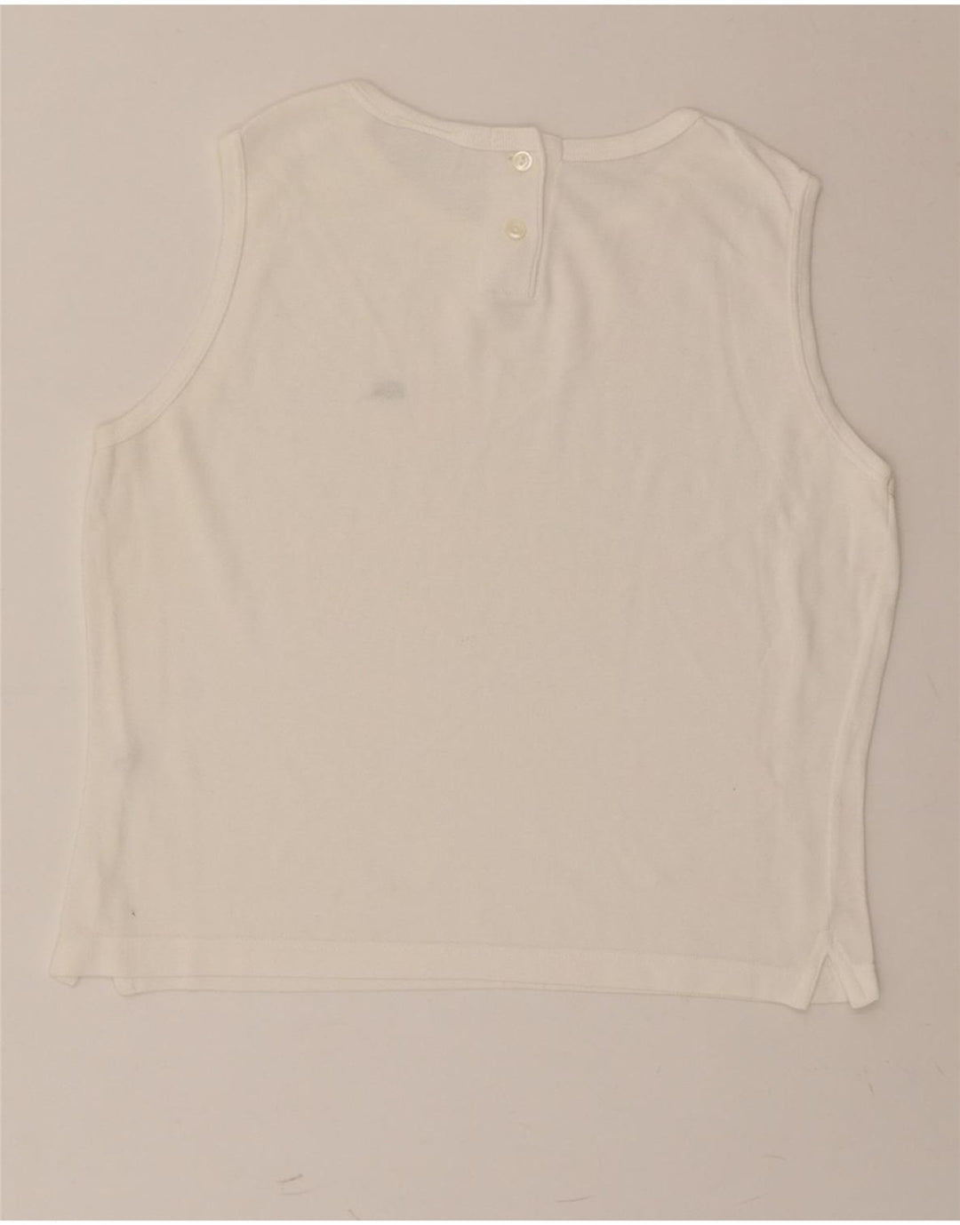 LACOSTE Damevest Top Str. 44 Large Hvid Bomuld