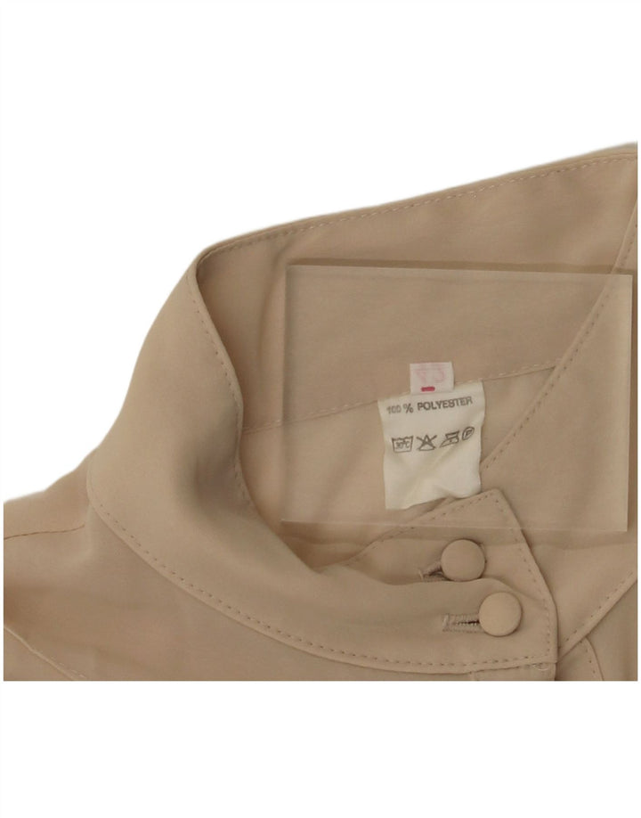 Vintage dameskjorte bluse IT 42 Medium Beige Polyester