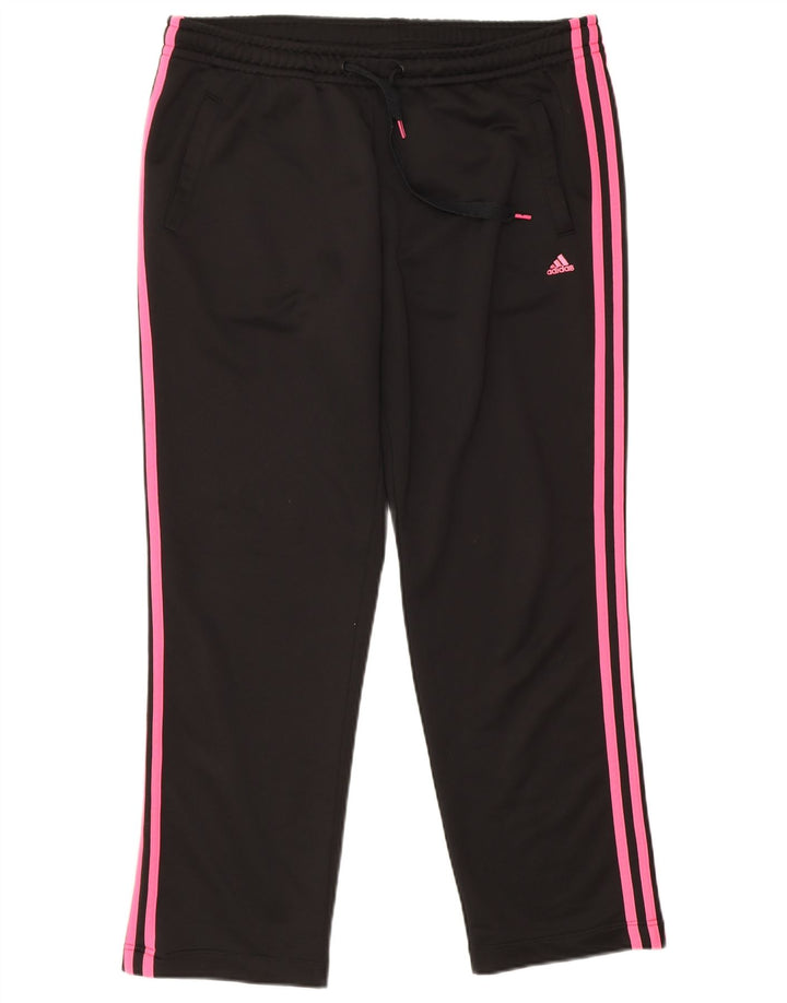 Adidas Womens Climalite træningsdragt bukser UK 16/18 Large Black Polyester