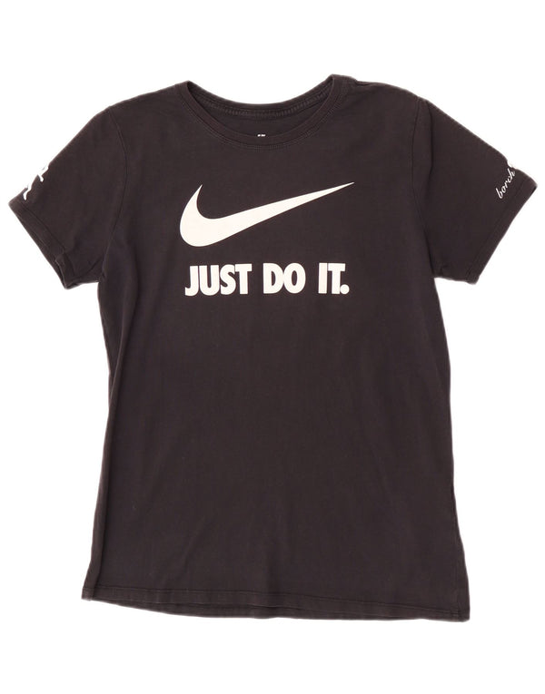 Nike Herre Athletic Cut Grafisk T-shirt Top Medium Sort Bomuld