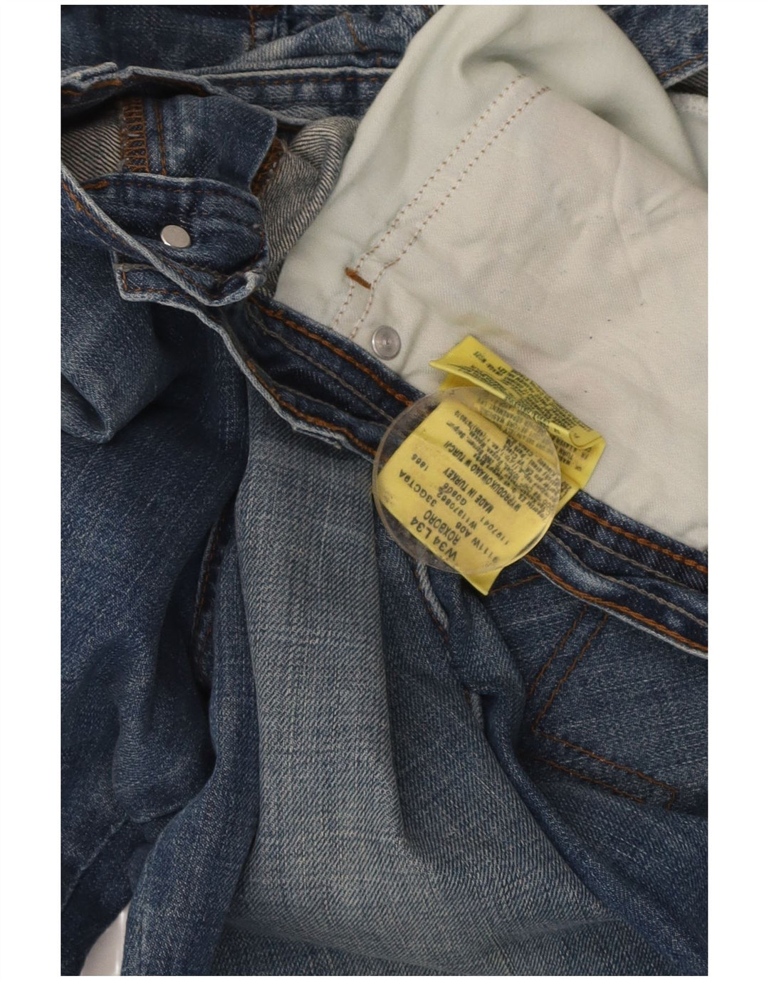 WRANGLER Mens Roxboro Straight Jeans W34 L34 Blue Cotton