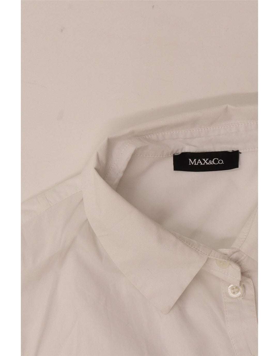 Max & Co. Womens Crop ærmeløs skjortebluse UK 12 Medium White