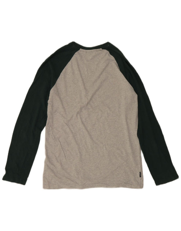 Superdry Herre Top Langærmet Medium Grey Colourblock Bomuld