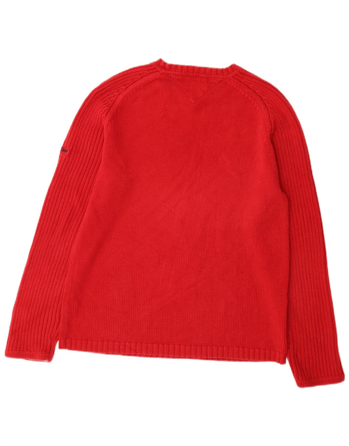 Tommy Hilfiger Herre Crew Neck trøje Sweater Large Rød Bomuld