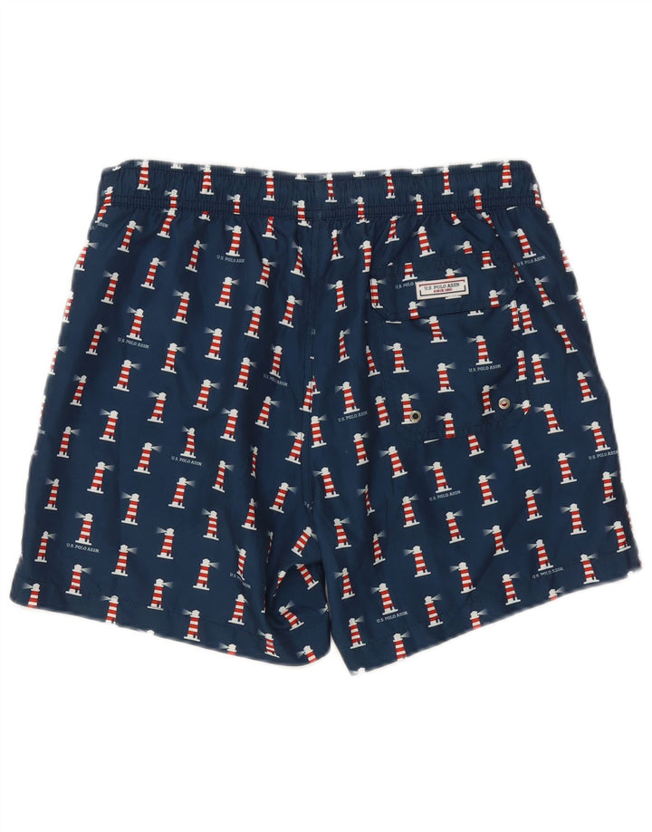 U.S. POLO ASSN. Badeshorts til mænd mellem marineblå plettet