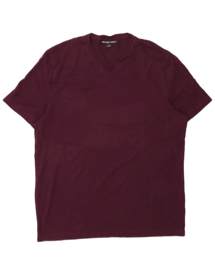 MICHAEL KORS Herre T-Shirt Top Stor Burgundy