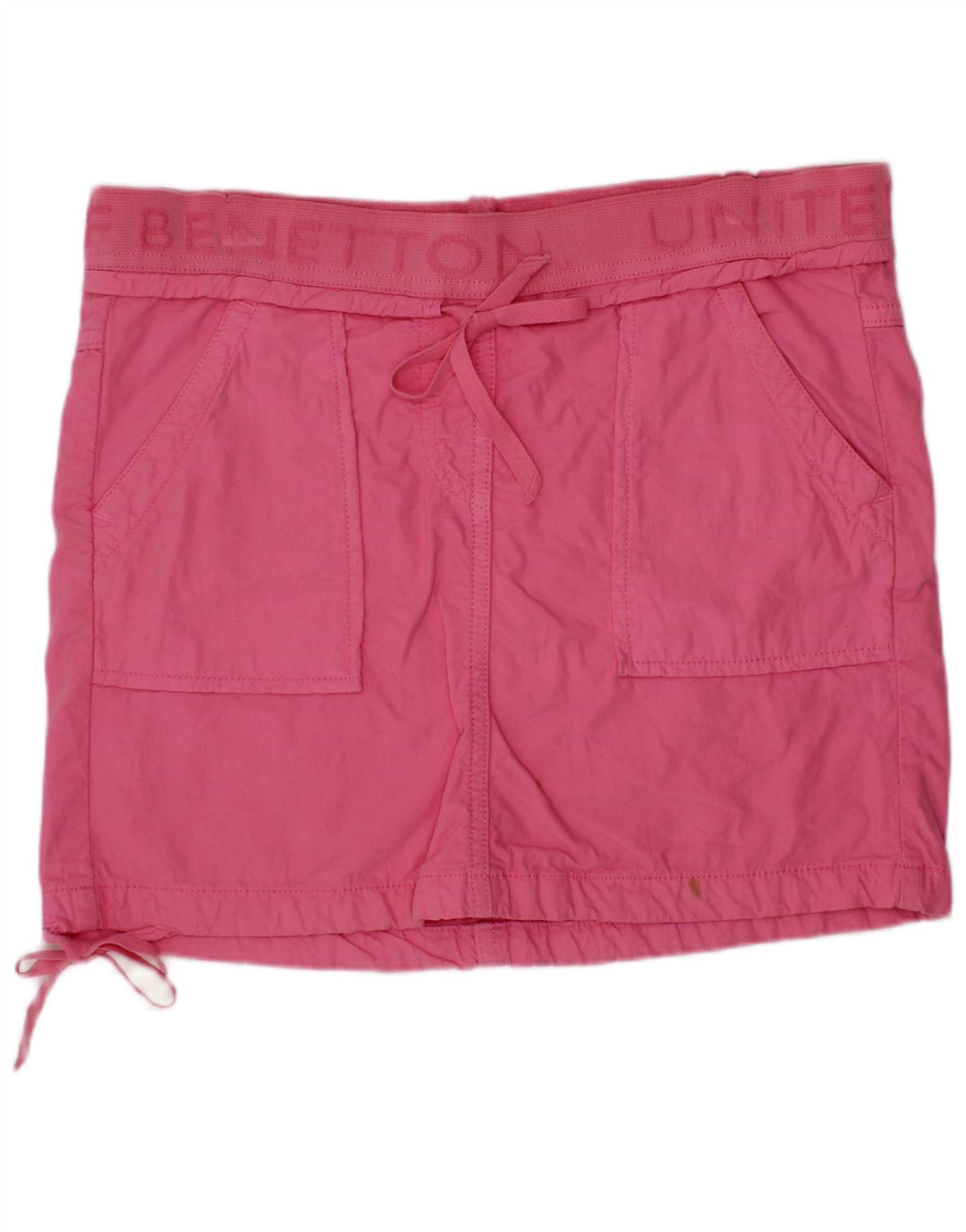 BENETTON piger grafisk lige nederdel 13-14 år W28 Pink