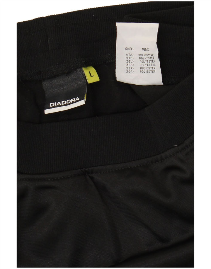 Diadora Træningsdragtsbukser til kvinder UK 16 Stor sort polyester
