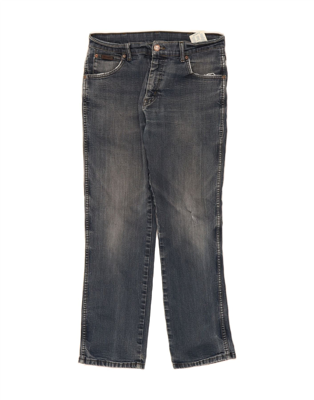 WRANGLER Mens Texas Stretch Straight Jeans W33 L30 Blue Cotton Vintage Wrangler and Second-Hand Wrangler from Messina Hembry 