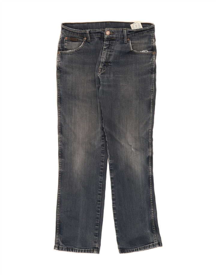 WRANGLER Mens Texas Stretch Straight Jeans W33 L30 Blue Cotton Vintage Wrangler and Second-Hand Wrangler from Messina Hembry 