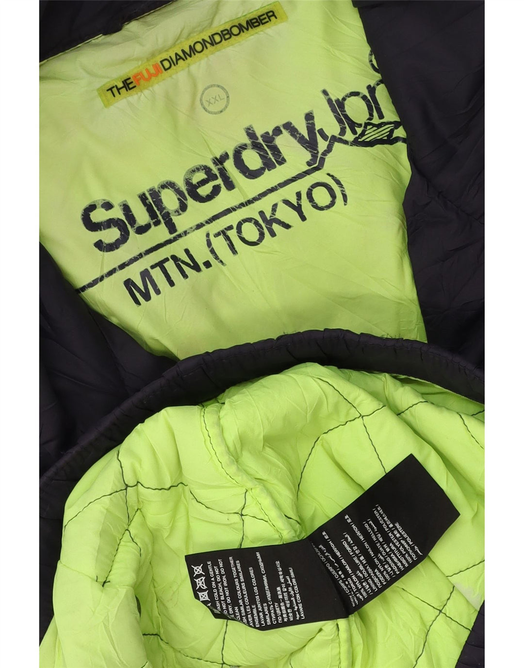 Superdry Polstret jakke til mænd UK 44 2XL marineblå polyester