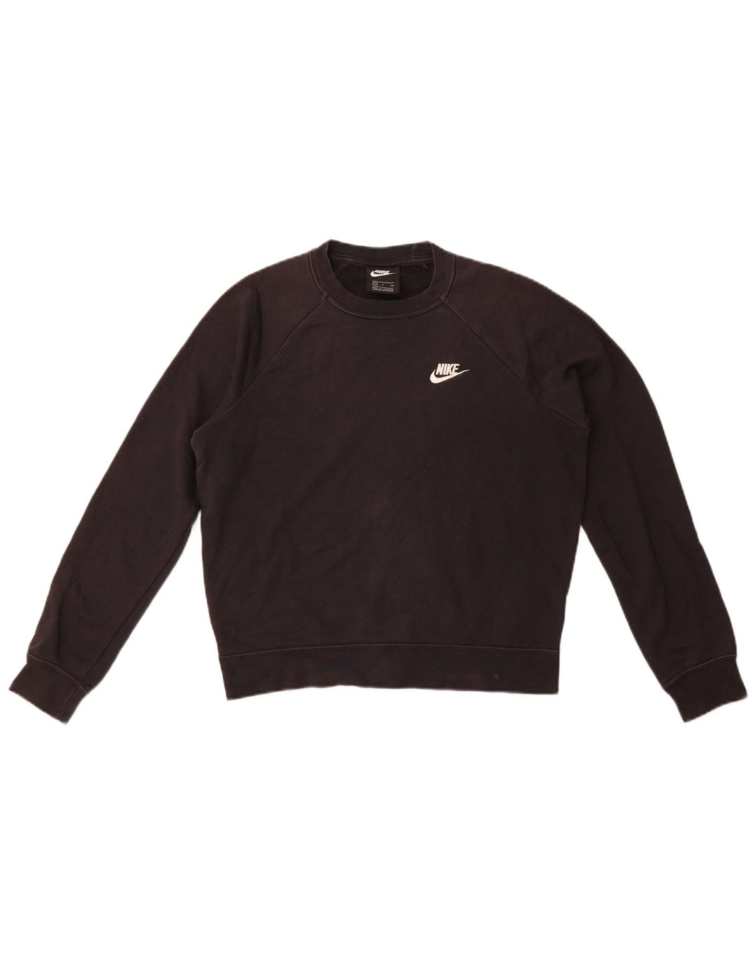 Nike Dame Oversized Sweatshirt Jumper UK 10 Small Black Bomuld