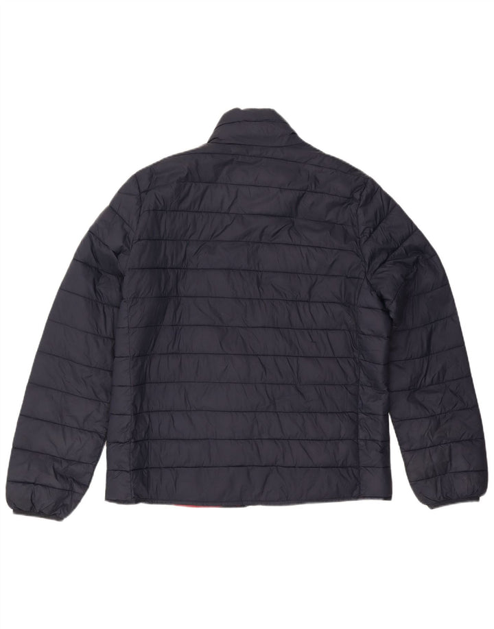 CREW CLOTHING Herre polstret jakke UK 38 Medium Navy Blue Nylon