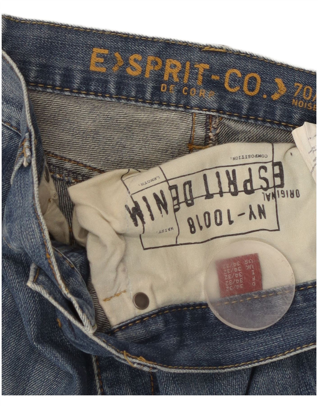 Esprit Herre Straight Jeans W34 L32 Blå Bomuld