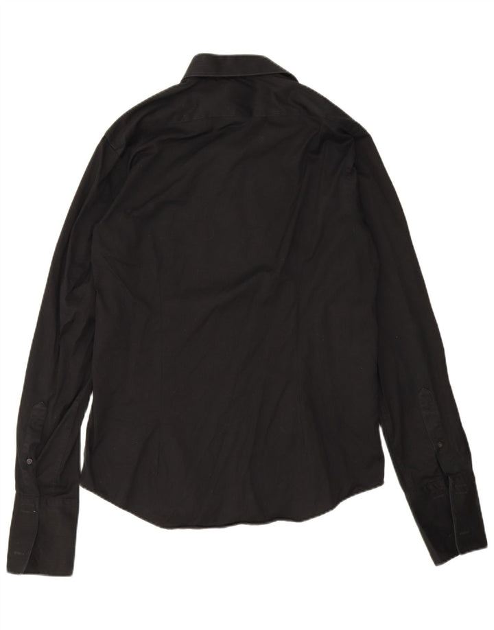 Calvin Klein Herre Slim Fit Skjorte Str. 41 16 Stor Sort Stribet