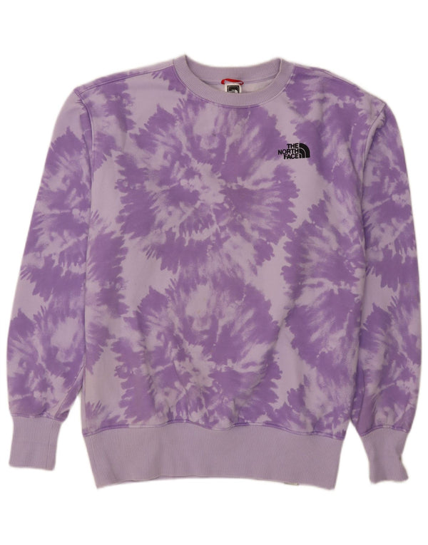 The North Face Dame Loose Fit Sweatshirt Jumper UK 18 XL Lilla Tie Dye