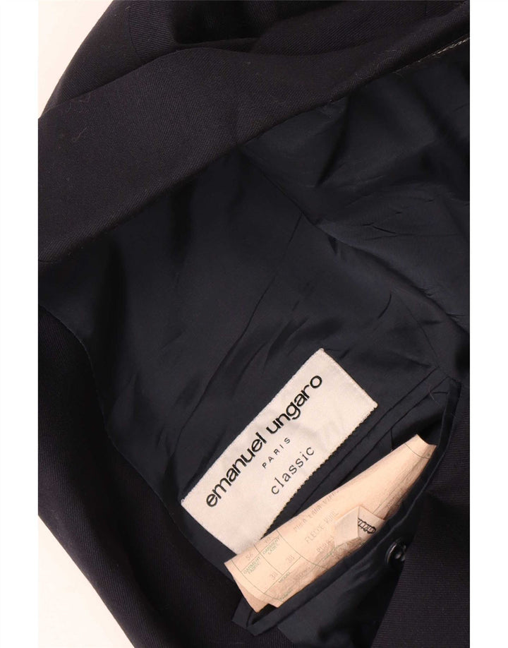 Emanuel Ungaro Herre 3-knaps blazerjakke IT 56 3XL Marineblå Uld