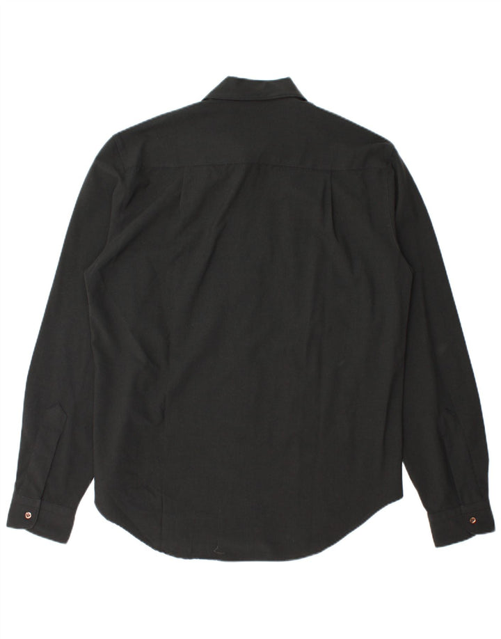 Exte Herreskjorte Medium Sort Virgin Wool