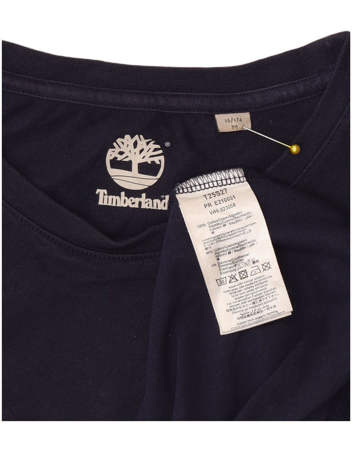 Timberland Boys T-Shirt Top 15-16 år Medium Navyblå Bomuld