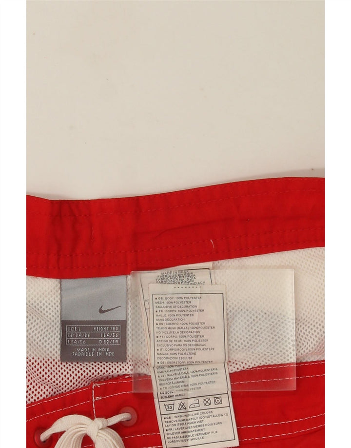 Nike Badeshorts til mænd store røde Colourblock Polyester