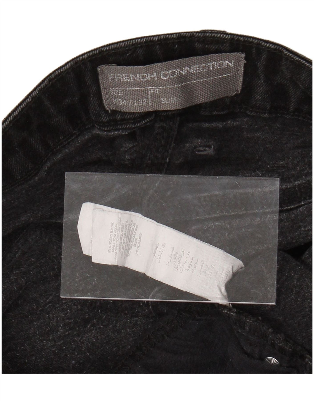 FRANSK FORBINDELSE Herre Slim Jeans W34 L29 Sort Bomuld