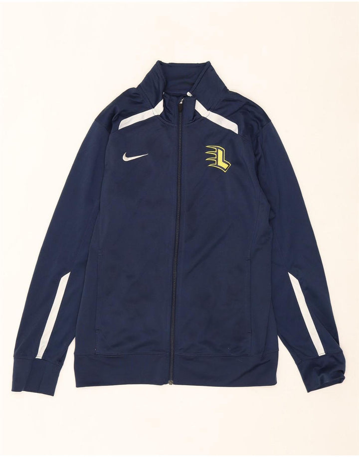NIKE Mens Lausanne Collegiate Tracksuit Top Jacket Medium Navy Blue Vintage Nike and Second-Hand Nike from Messina Hembry 