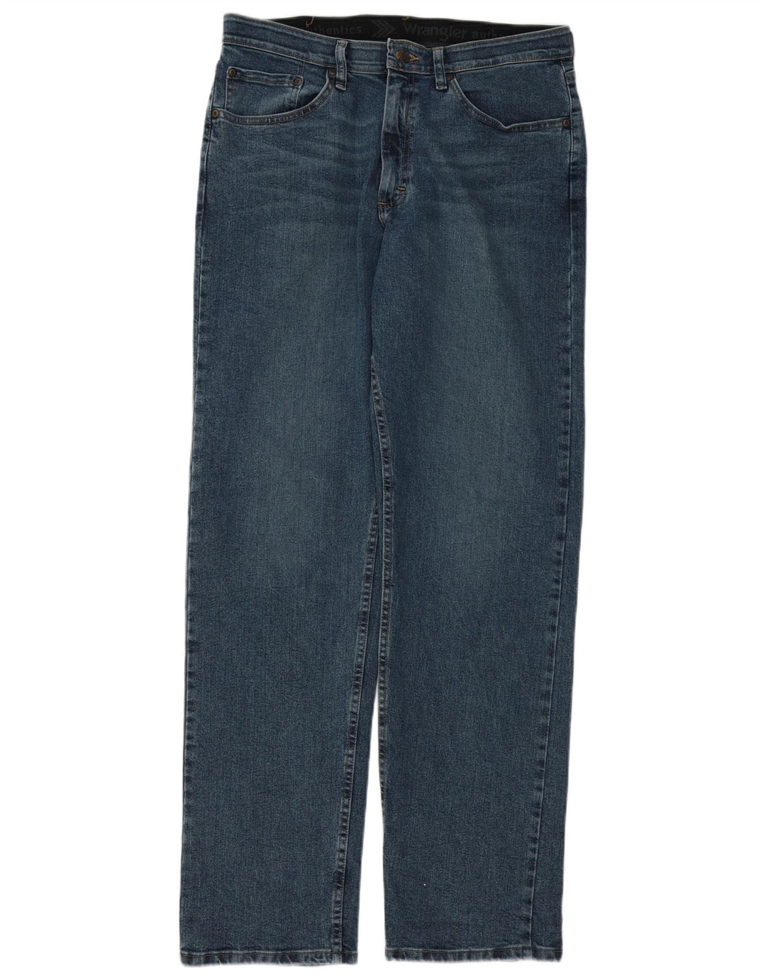 Wrangler Straight Jeans til mænd W32 L34 blå bomuld