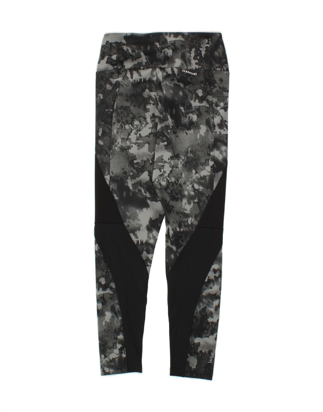 ADIDAS Womens Aeroready Leggings UK 8/10 Small  Grey Camouflage Polyester Vintage Adidas and Second-Hand Adidas from Messina Hembry 