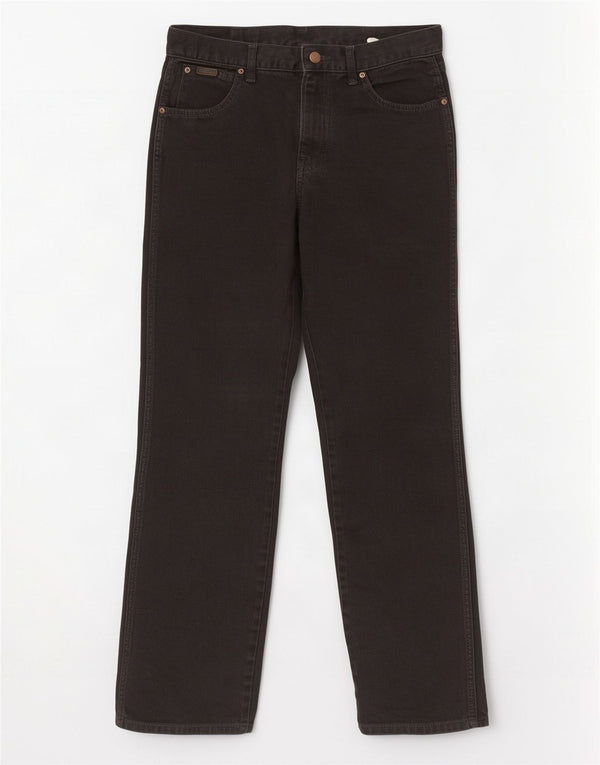 Wrangler Herre Texas Straight Jeans W32 L32 Sort Bomuld
